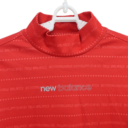 New Balance golf(ニューバランスゴルフ) 長袖モックネックシャツ 赤ロゴ文字柄 レディース 2 012-0267501 A
