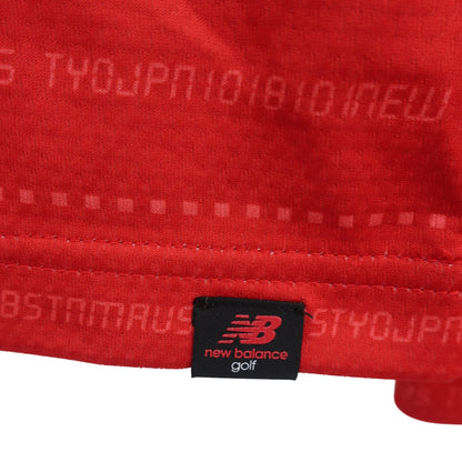 New Balance golf(ニューバランスゴルフ) 長袖モックネックシャツ 赤ロゴ文字柄 レディース 2 012-0267501 A
