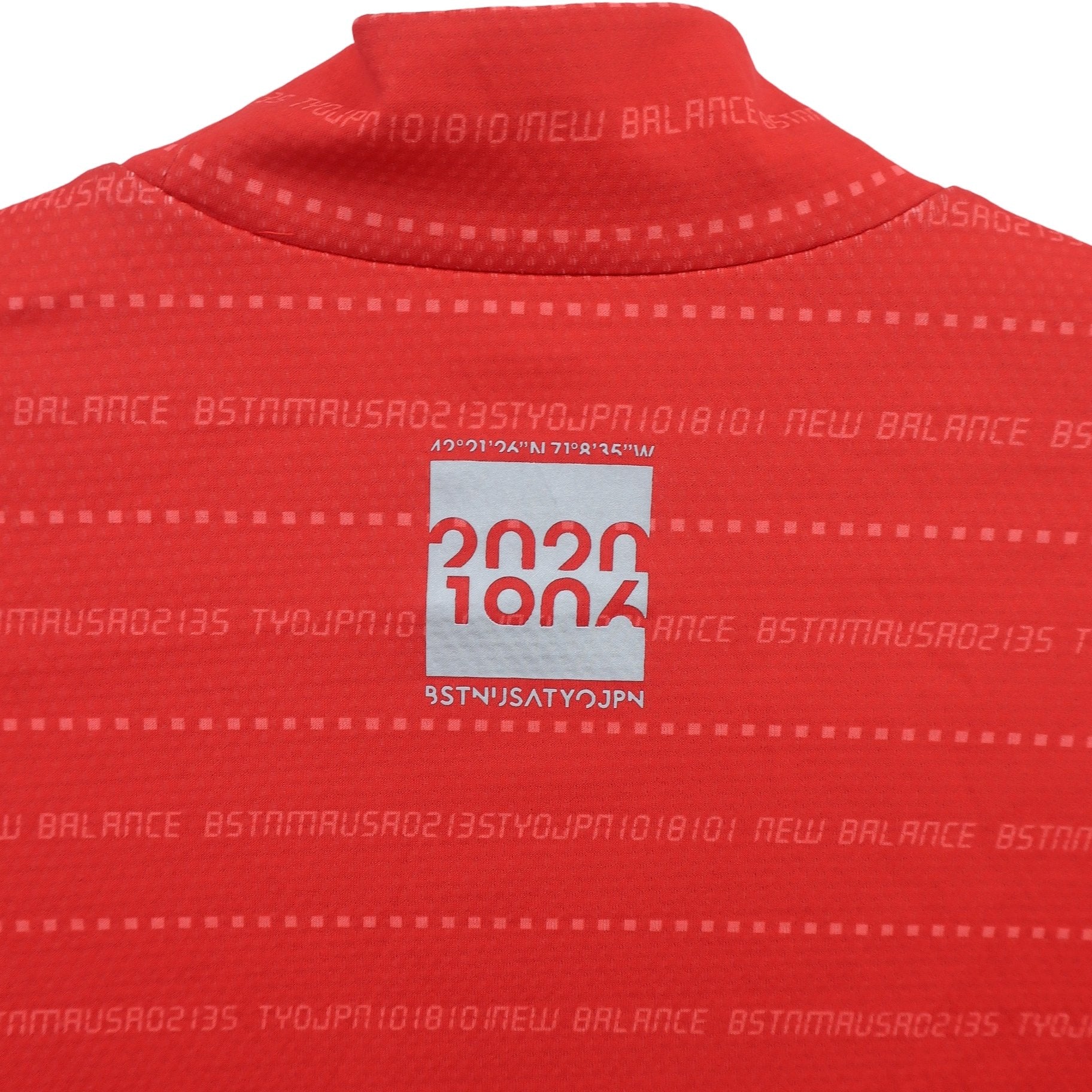 New Balance golf(ニューバランスゴルフ) 長袖モックネックシャツ 赤ロゴ文字柄 レディース 2 012-0267501 A