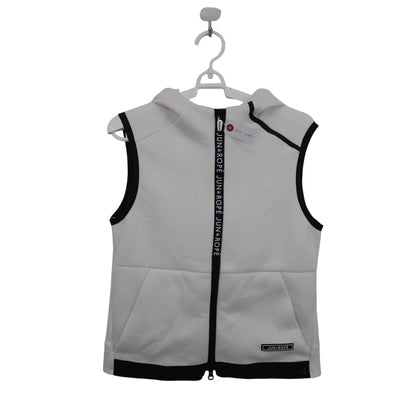 Jun and Rope(ジュン アンド ロペ) フード付きベスト 白黒 レディース M B