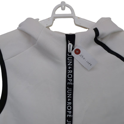 Jun and Rope(ジュン アンド ロペ) フード付きベスト 白黒 レディース M B