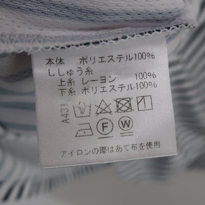 VIVA HEART(ビバハート) 長袖ポロシャツ 白黒ストライプ レディース 40 A