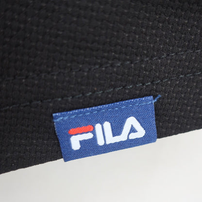 FILA GOLF(フィラゴルフ) 半袖モックネックシャツ 黒白 レディース M N