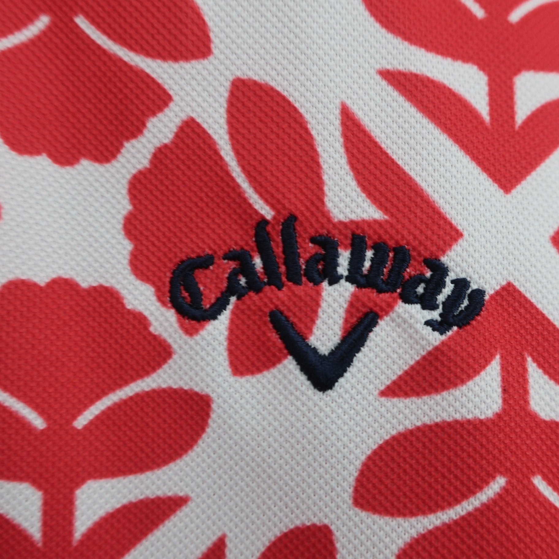 Callaway(キャロウェイ) ポロシャツ 赤白総柄 レディース L 241-8151800 A