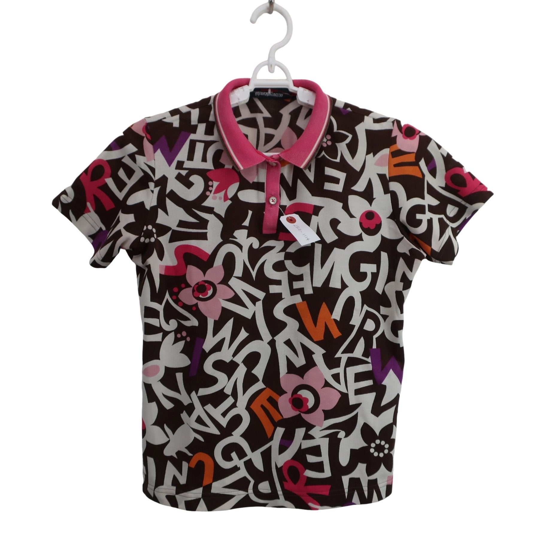 Munsingwear(マンシングウェア) ポロシャツ ベージュピンク系総柄 レディース M B