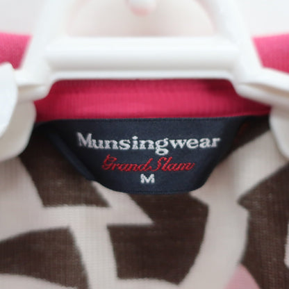 Munsingwear(マンシングウェア) ポロシャツ ベージュピンク系総柄 レディース M B