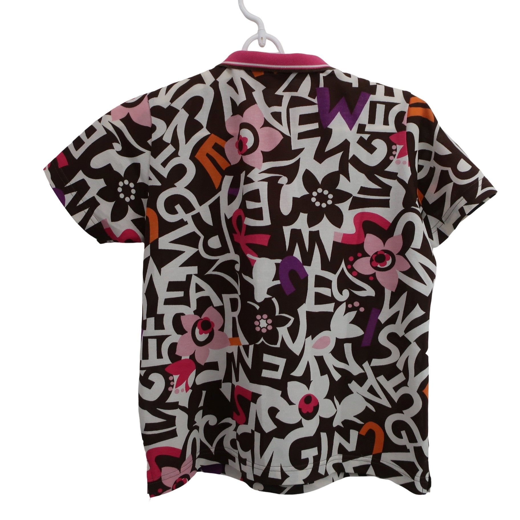 Munsingwear(マンシングウェア) ポロシャツ ベージュピンク系総柄 レディース M B