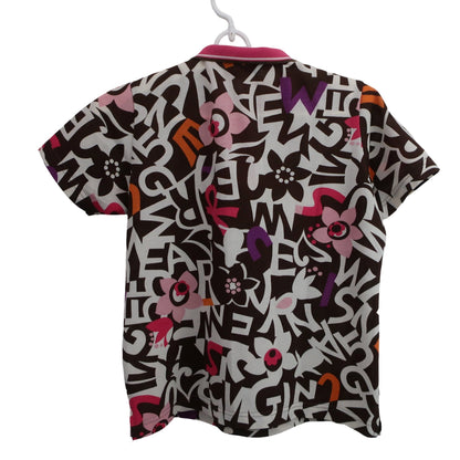 Munsingwear(マンシングウェア) ポロシャツ ベージュピンク系総柄 レディース M B