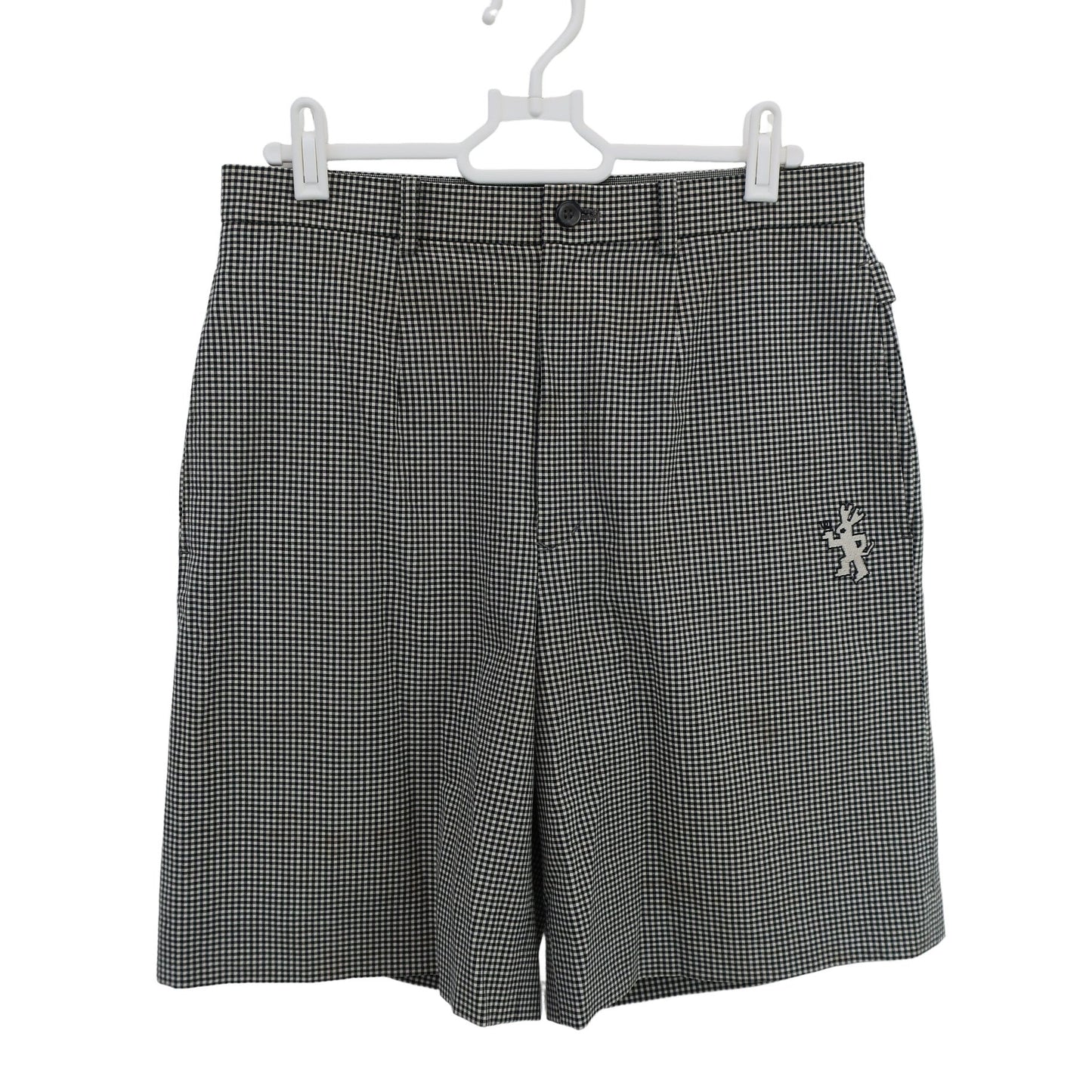 M.U SPORTS(エムユースポーツ) ハーフパンツ 白黒チェック レディース 40 B