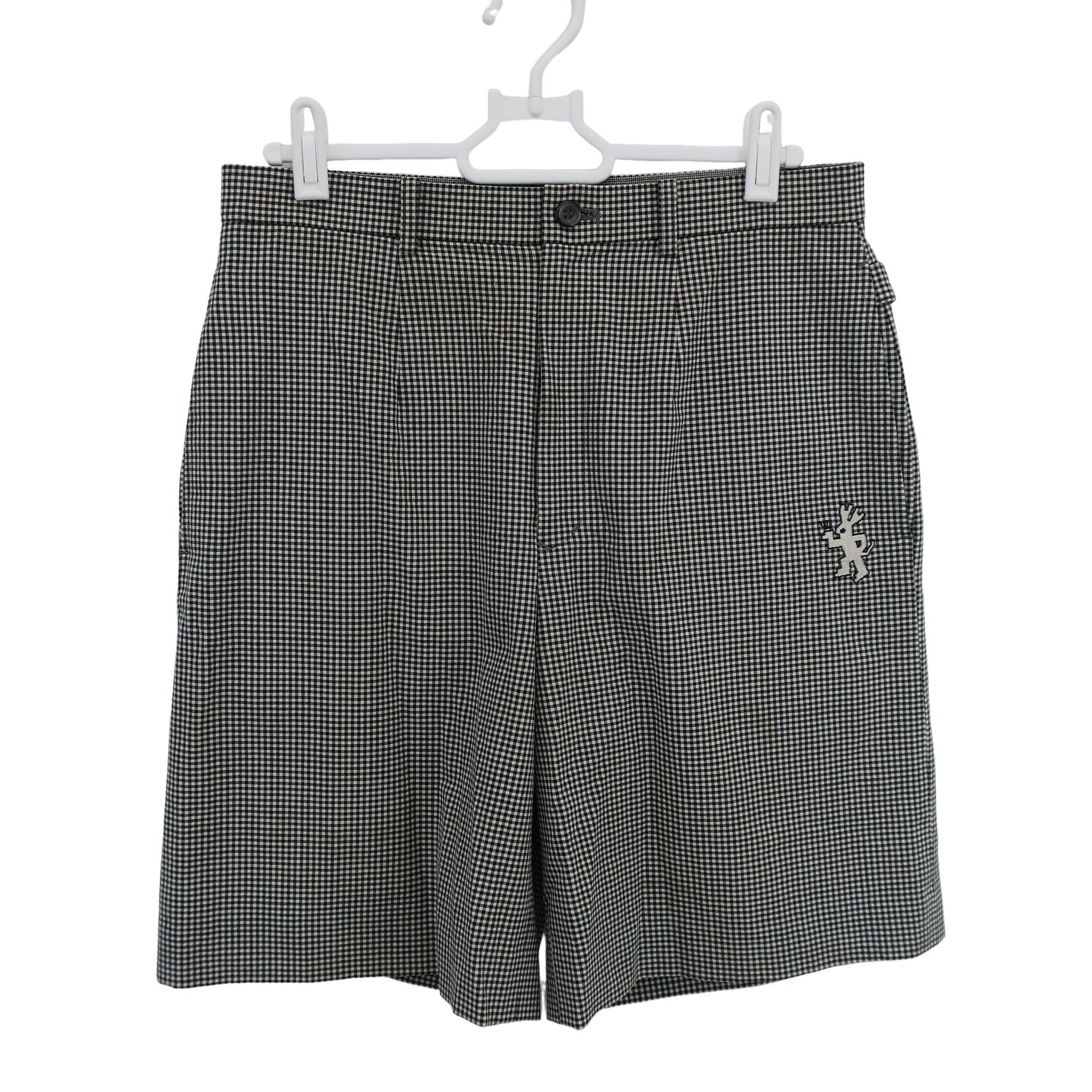 M.U SPORTS(エムユースポーツ) ハーフパンツ 白黒チェック レディース 40 B