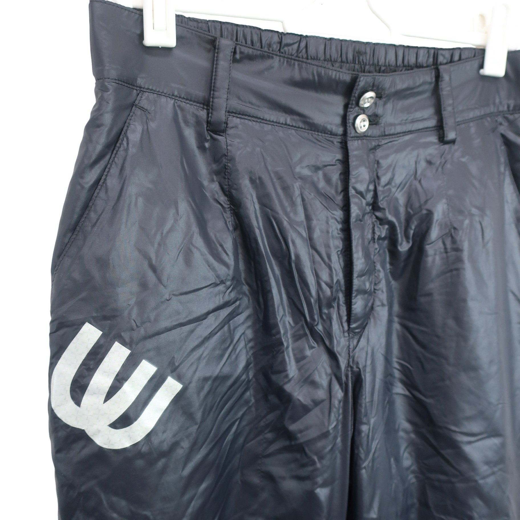 M.U SPORTS(エムユースポーツ) ナイロンパンツ 黒 レディース 40 B