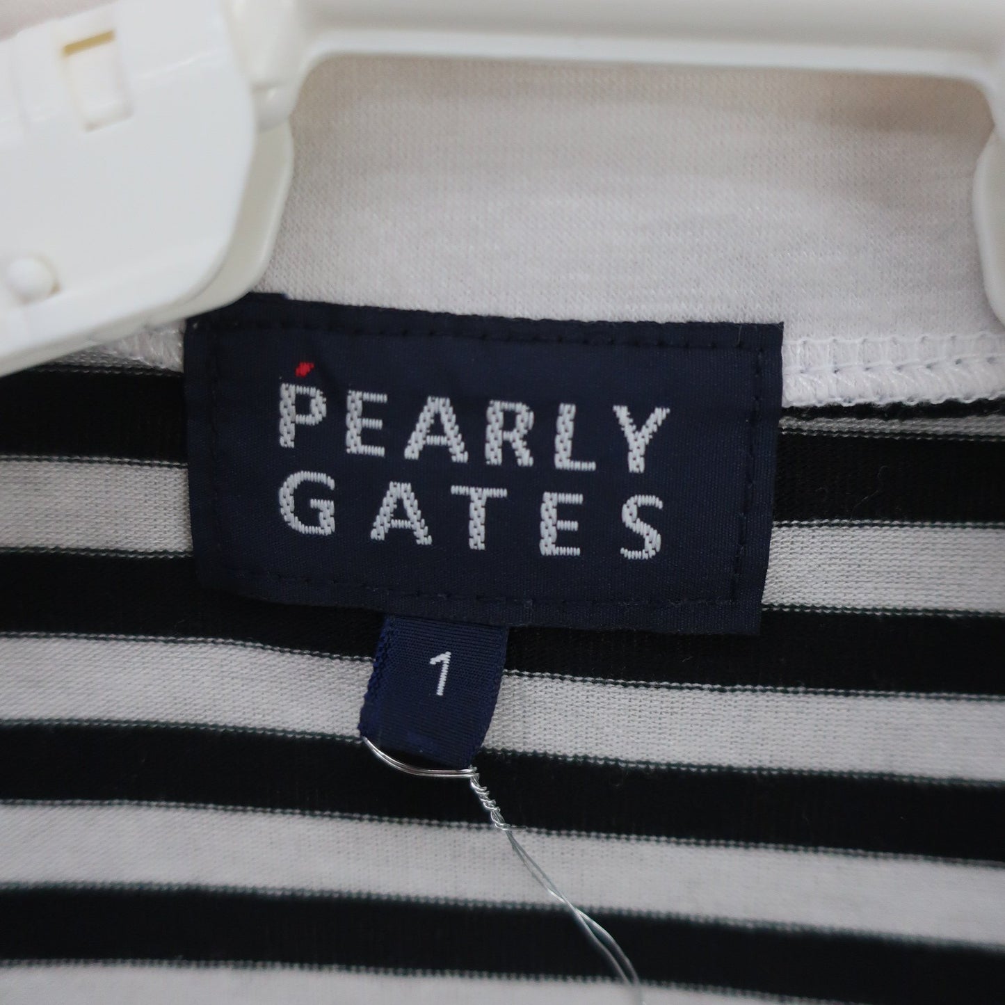 PEARLY GATES(パーリーゲイツ) ポロシャツ 白黒ボーダー レディース 1 055-160452 B