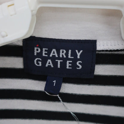 PEARLY GATES(パーリーゲイツ) ポロシャツ 白黒ボーダー レディース 1 055-160452 B
