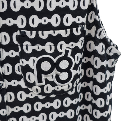 PEARLY GATES(パーリーゲイツ) ノースリーブワンピース ネイビー白総柄 レディース 1 055-224800 B