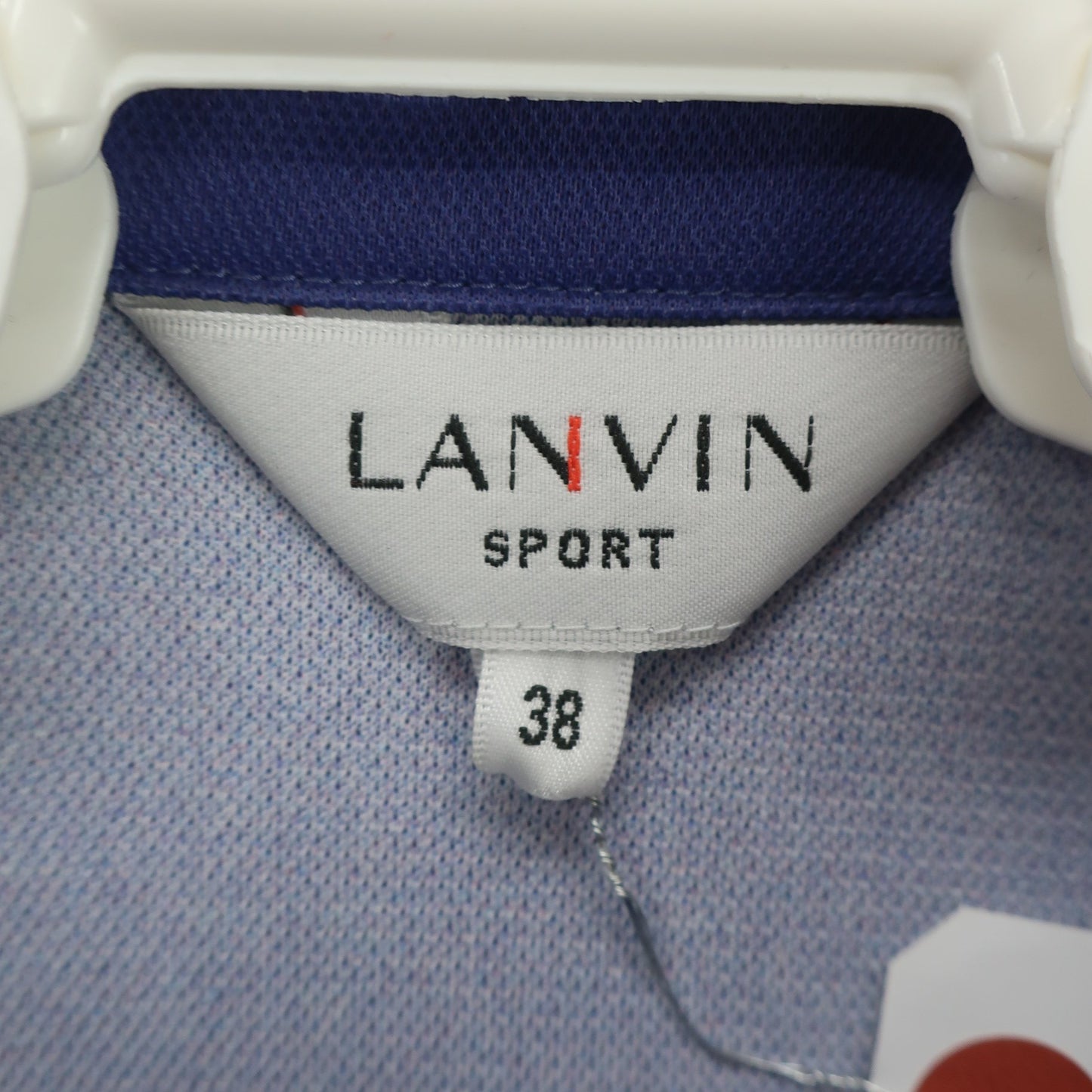 LANVIN SPORT(ランバンスポーツ) ポロシャツ 紫ネイビー白花柄 レディース 38 A