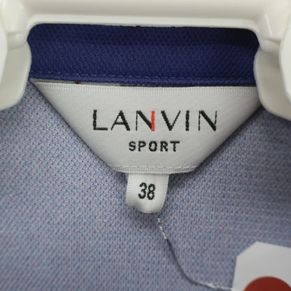 LANVIN SPORT(ランバンスポーツ) ポロシャツ 紫ネイビー白花柄 レディース 38 A