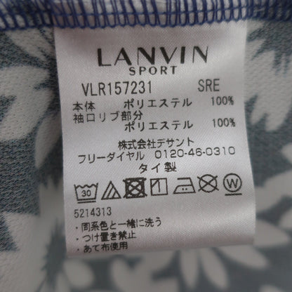 LANVIN SPORT(ランバンスポーツ) ポロシャツ 紫ネイビー白花柄 レディース 38 A