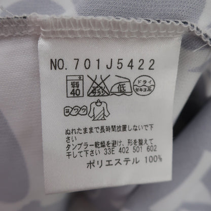 M.U SPORTS(エムユースポーツ) ハーフジップシャツ 白黒総柄 レディース 40 A