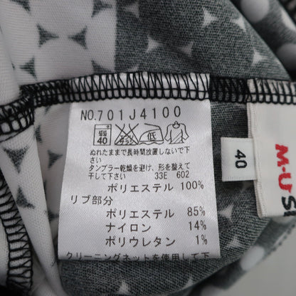 M.U SPORTS(エムユースポーツ) ワンピース 黒白総柄 レディース 40 A
