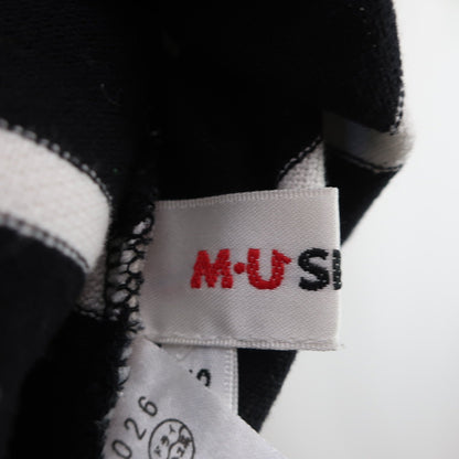 M.U SPORTS(エムユースポーツ) ポロシャツ 黒白ボーダー レディース 42 B