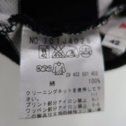 M.U SPORTS(エムユースポーツ) ポロシャツ 黒白ボーダー レディース 42 B