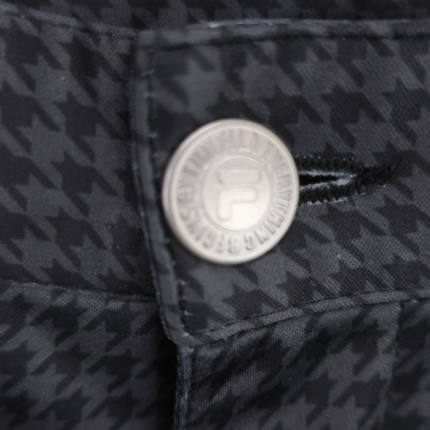 FILA GOLF(フィラゴルフ) ナイロンパンツ 黒系千鳥柄 メンズ M A