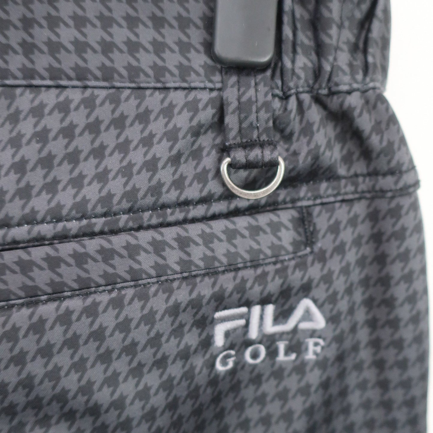 FILA GOLF(フィラゴルフ) ナイロンパンツ 黒系千鳥柄 メンズ M A