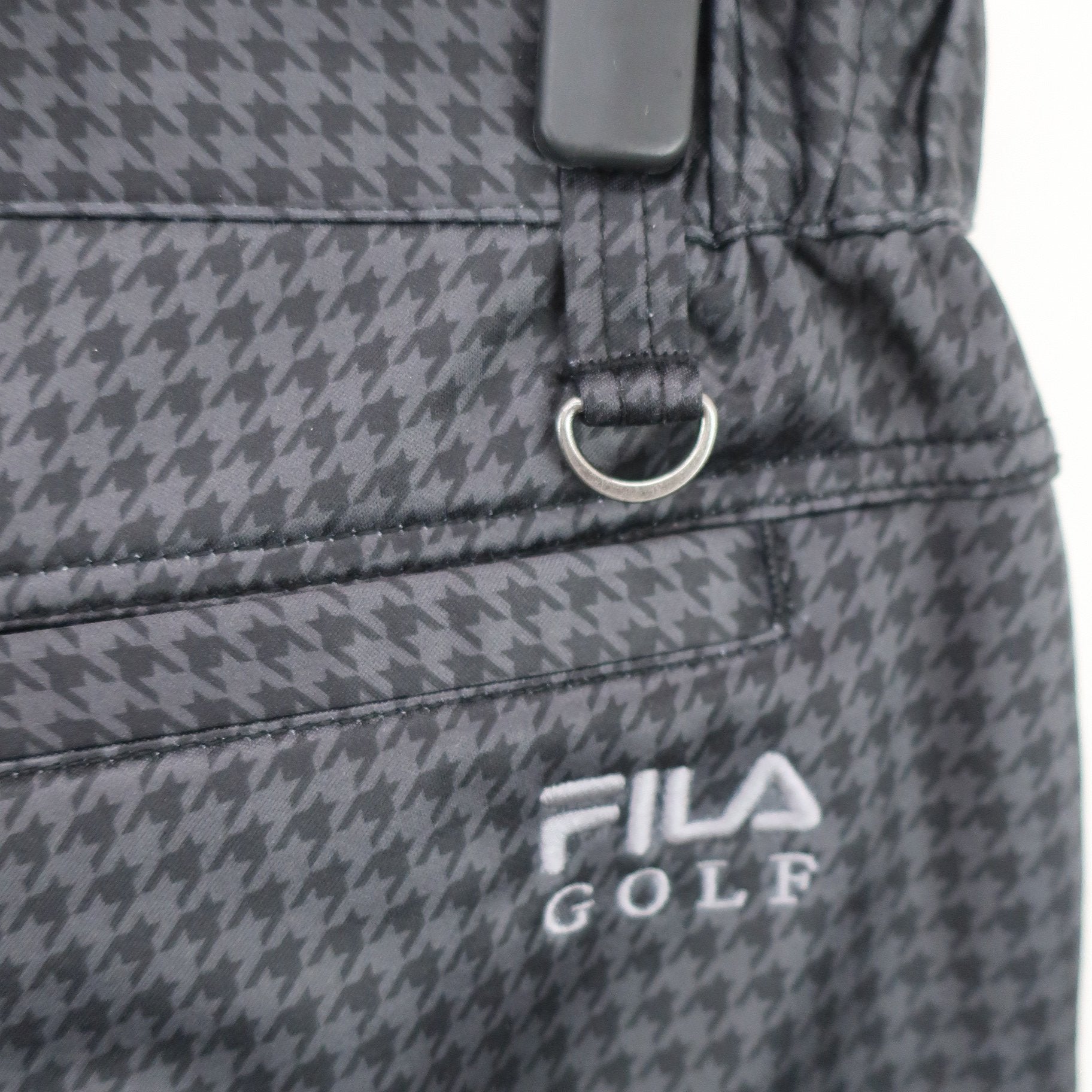 FILA GOLF(フィラゴルフ) ナイロンパンツ 黒系千鳥柄 メンズ M A