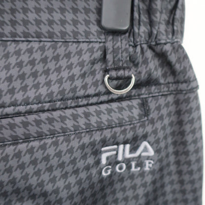 FILA GOLF(フィラゴルフ) ナイロンパンツ 黒系千鳥柄 メンズ M A