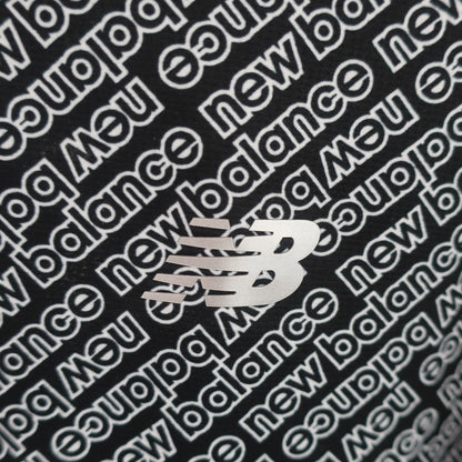 New Balance golf(ニューバランスゴルフ) 半袖モックネックシャツ 黒白ロゴ文字柄 メンズ 6 012-4266002 A