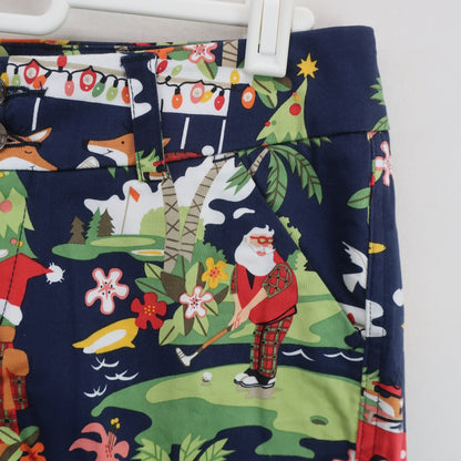 LOUDMOUTH(ラウドマウス) ショートパンツ ネイビーサンタクロース柄 レディース US 0 A