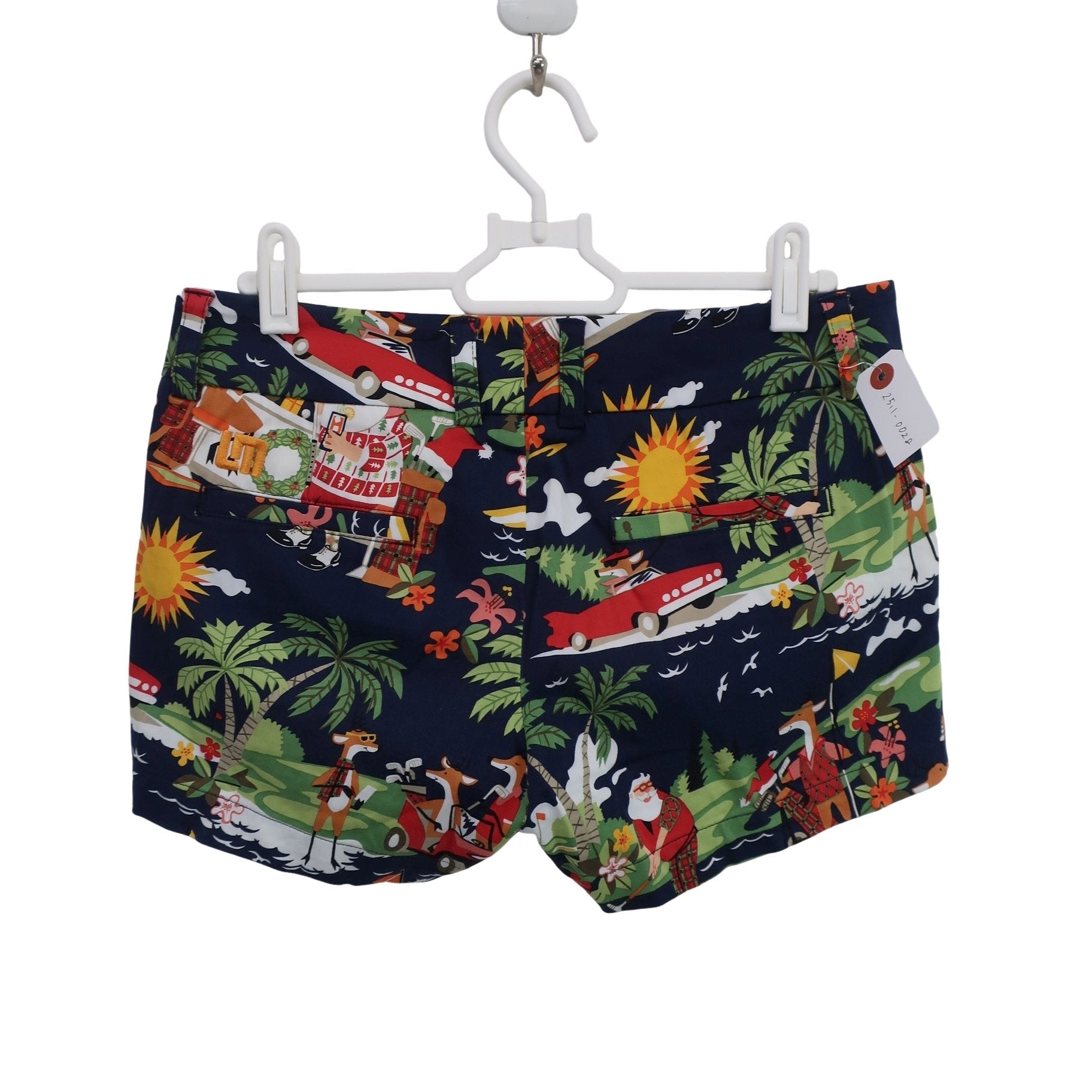 LOUDMOUTH(ラウドマウス) ショートパンツ ネイビーサンタクロース柄 レディース US 0 A