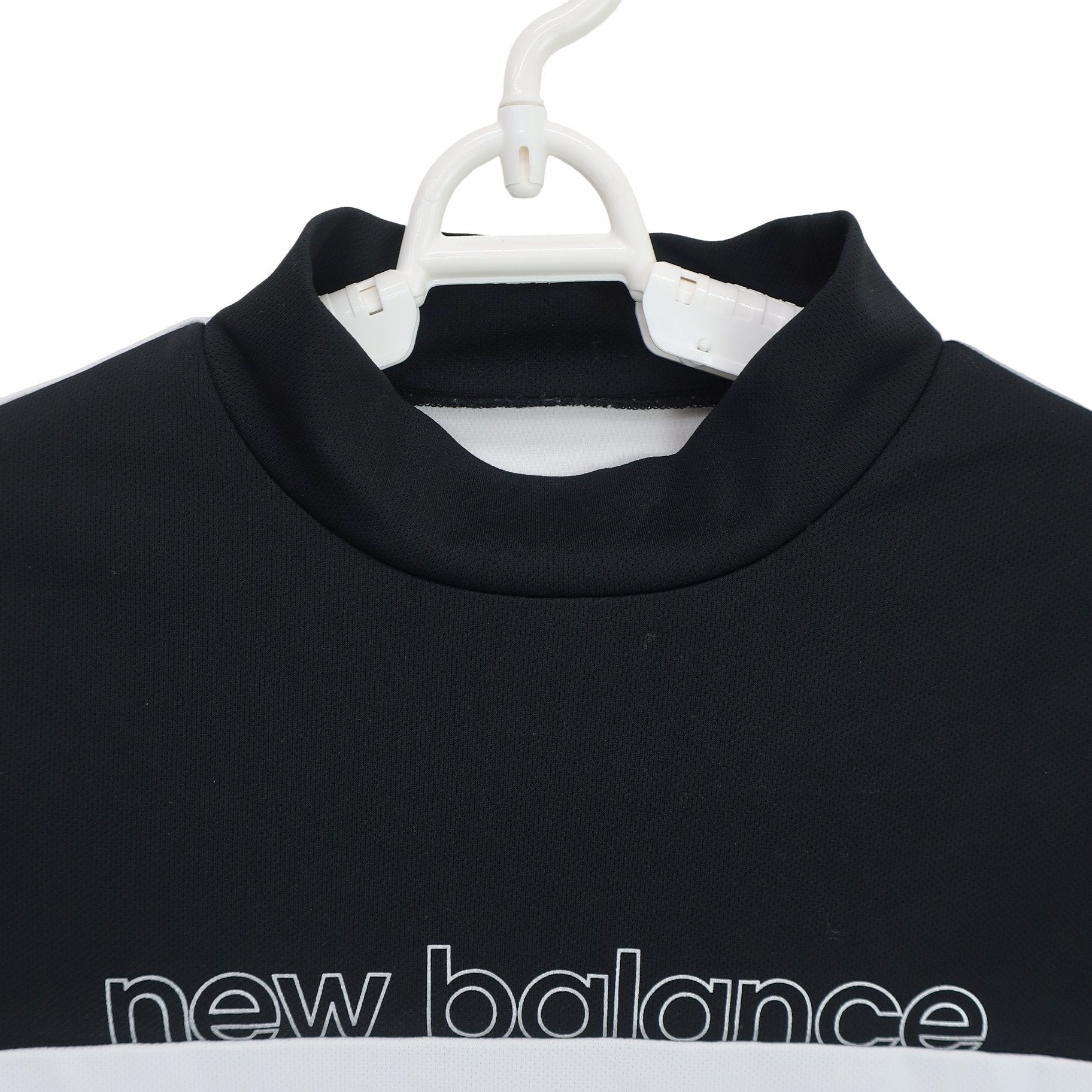 New Balance golf(ニューバランスゴルフ) 半袖モックネックシャツ 黒白 レディース 1 012-2166604 A