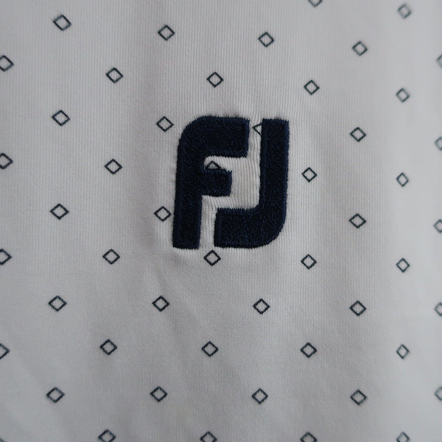 FOOTJOY(フットジョイ) ポロシャツ 白ダイヤ柄 メンズ XL B