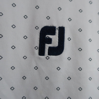 FOOTJOY(フットジョイ) ポロシャツ 白ダイヤ柄 メンズ XL B
