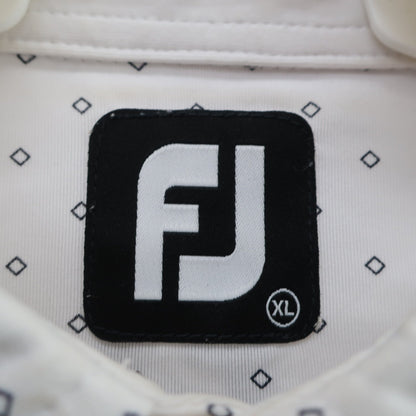 FOOTJOY(フットジョイ) ポロシャツ 白ダイヤ柄 メンズ XL B