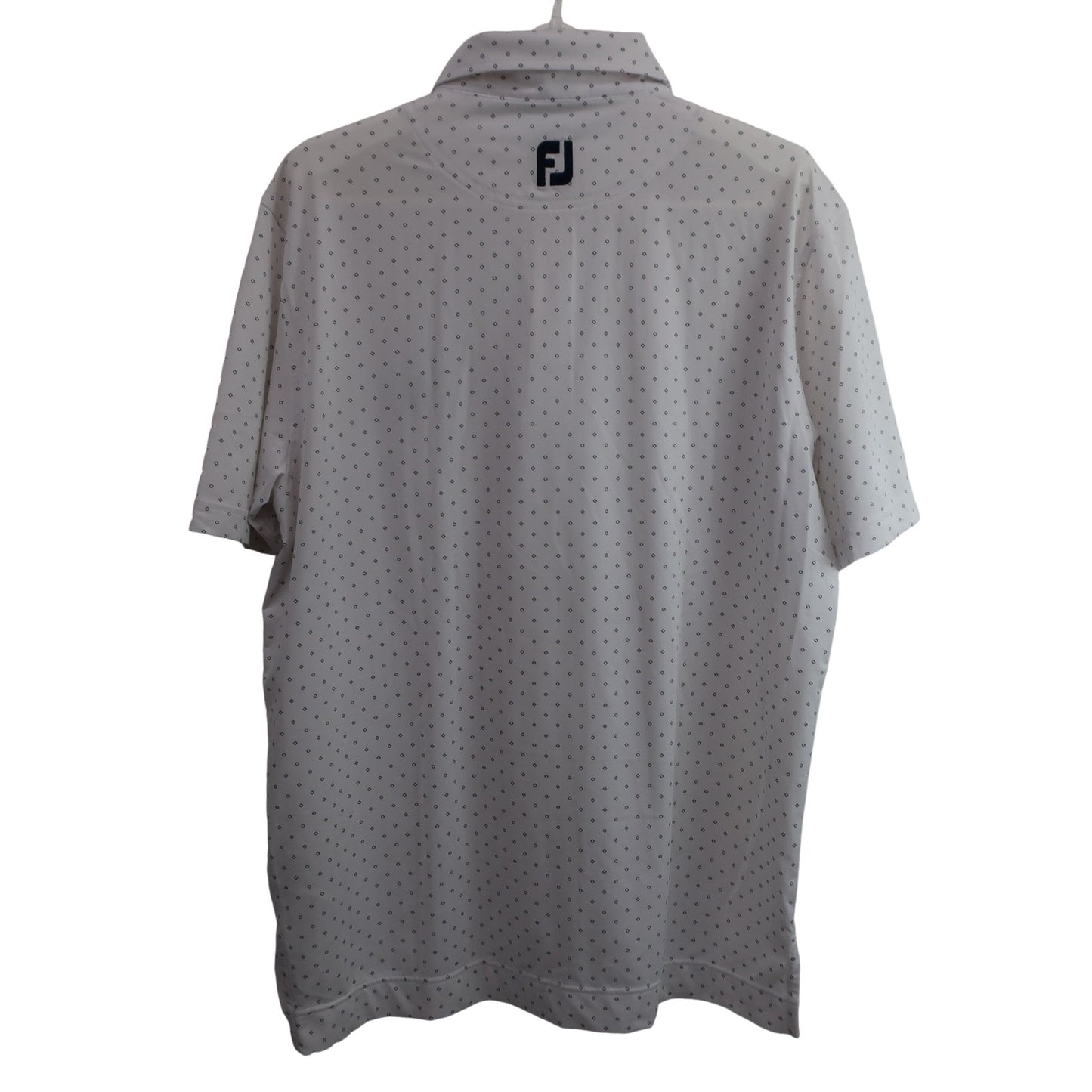 FOOTJOY(フットジョイ) ポロシャツ 白ダイヤ柄 メンズ XL B