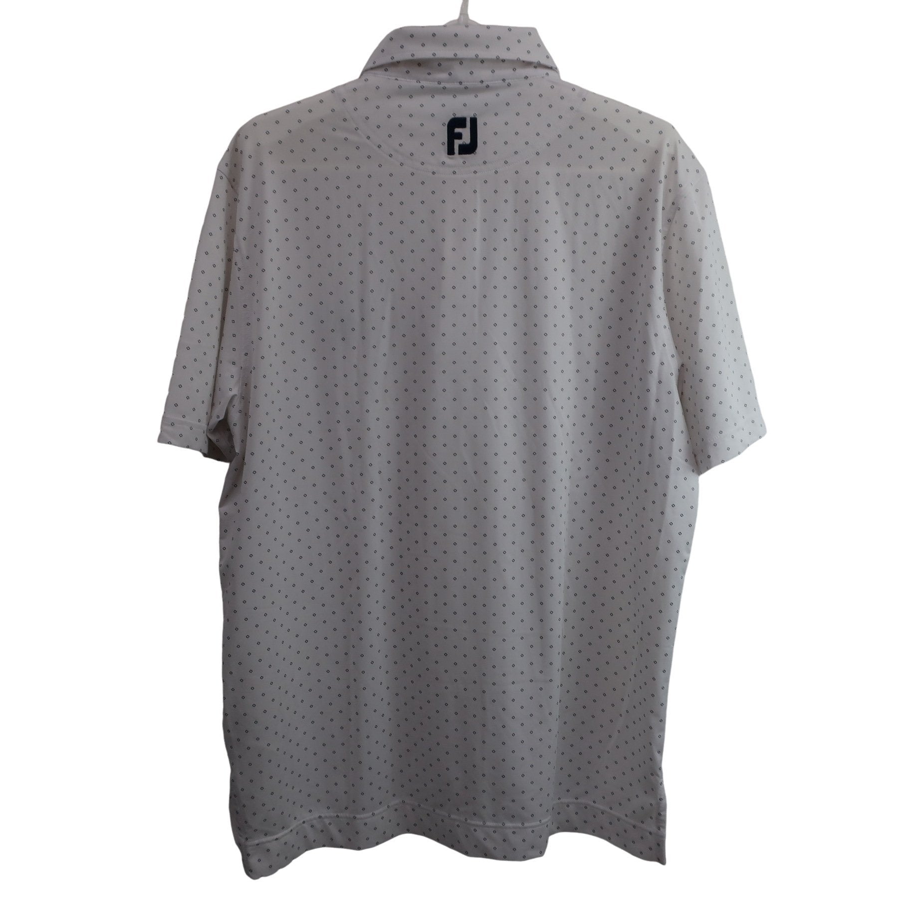FOOTJOY(フットジョイ) ポロシャツ 白ダイヤ柄 メンズ XL B