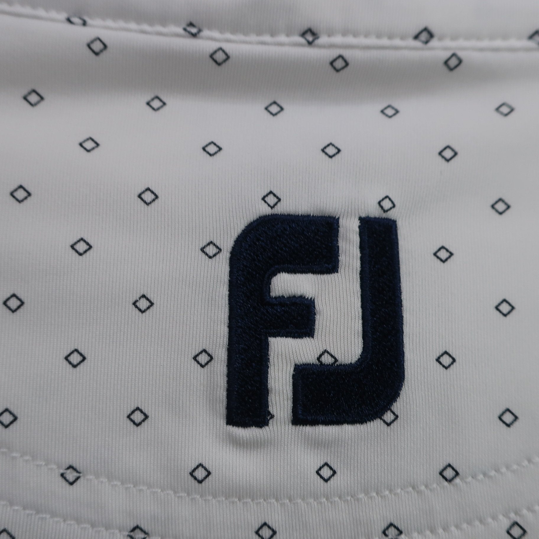 FOOTJOY(フットジョイ) ポロシャツ 白ダイヤ柄 メンズ XL B