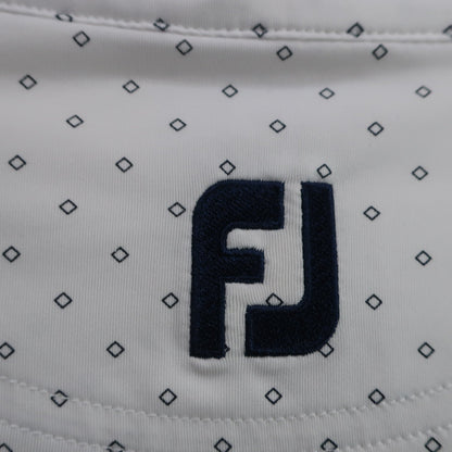 FOOTJOY(フットジョイ) ポロシャツ 白ダイヤ柄 メンズ XL B