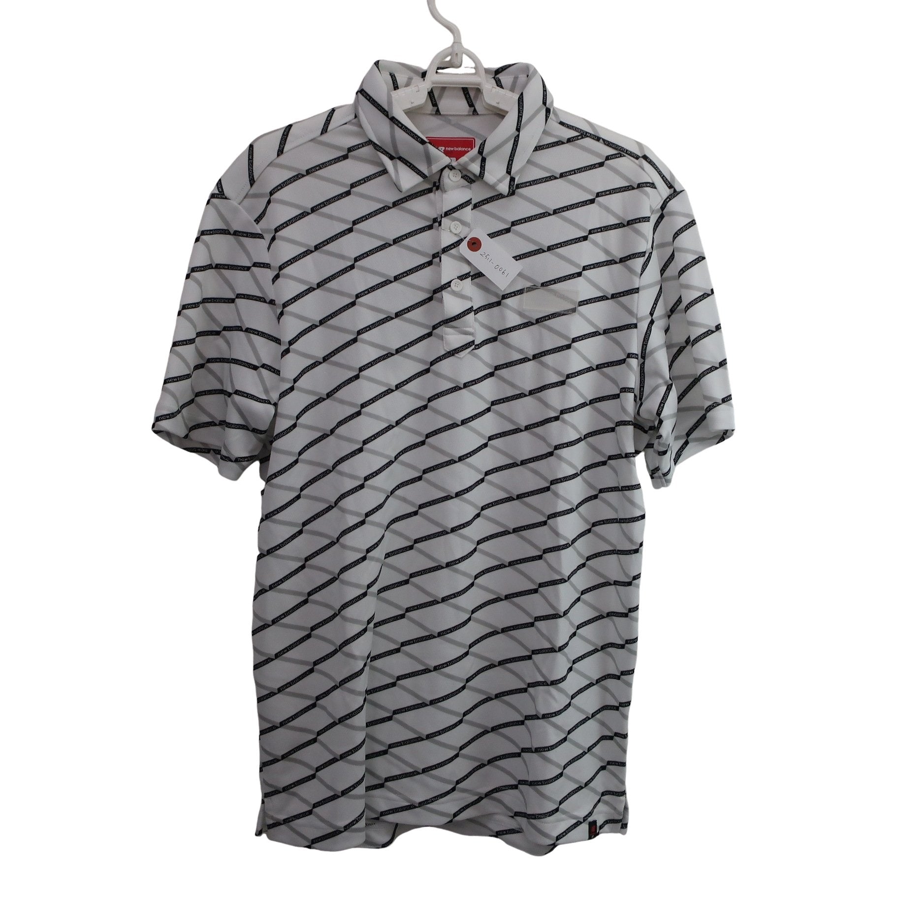 New Balance golf(ニューバランスゴルフ) ポロシャツ 白黒グレー メンズ 6 012-0168004 A