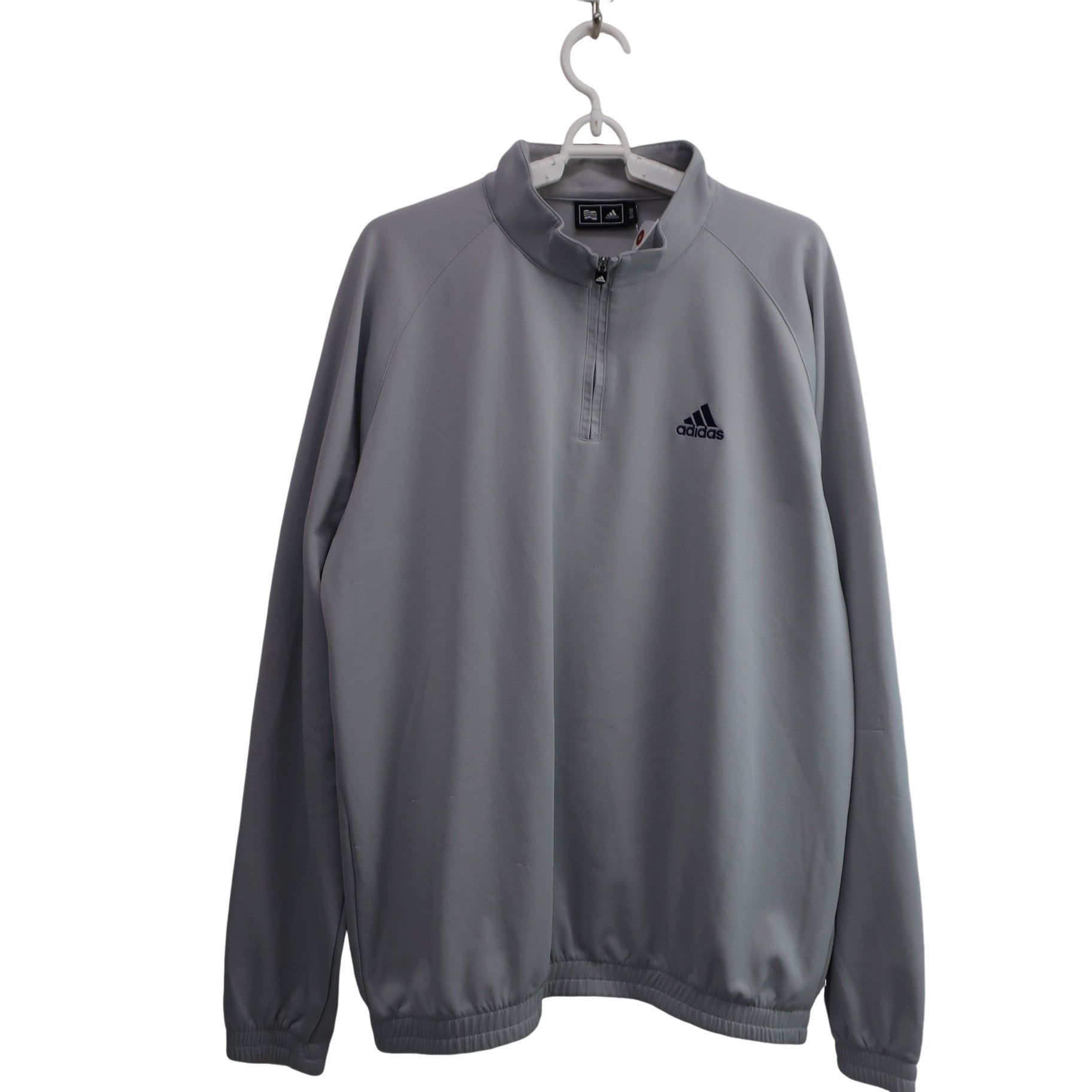 adidas(アディダス) 長袖ハーフジップシャツ グレー メンズ O A