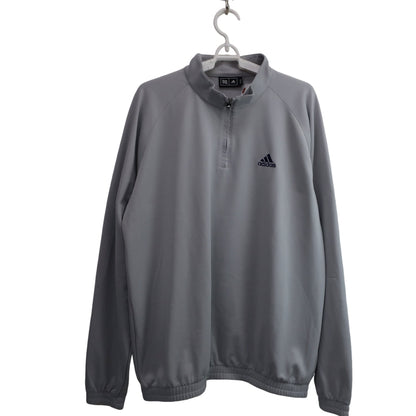 adidas(アディダス) 長袖ハーフジップシャツ グレー メンズ O A