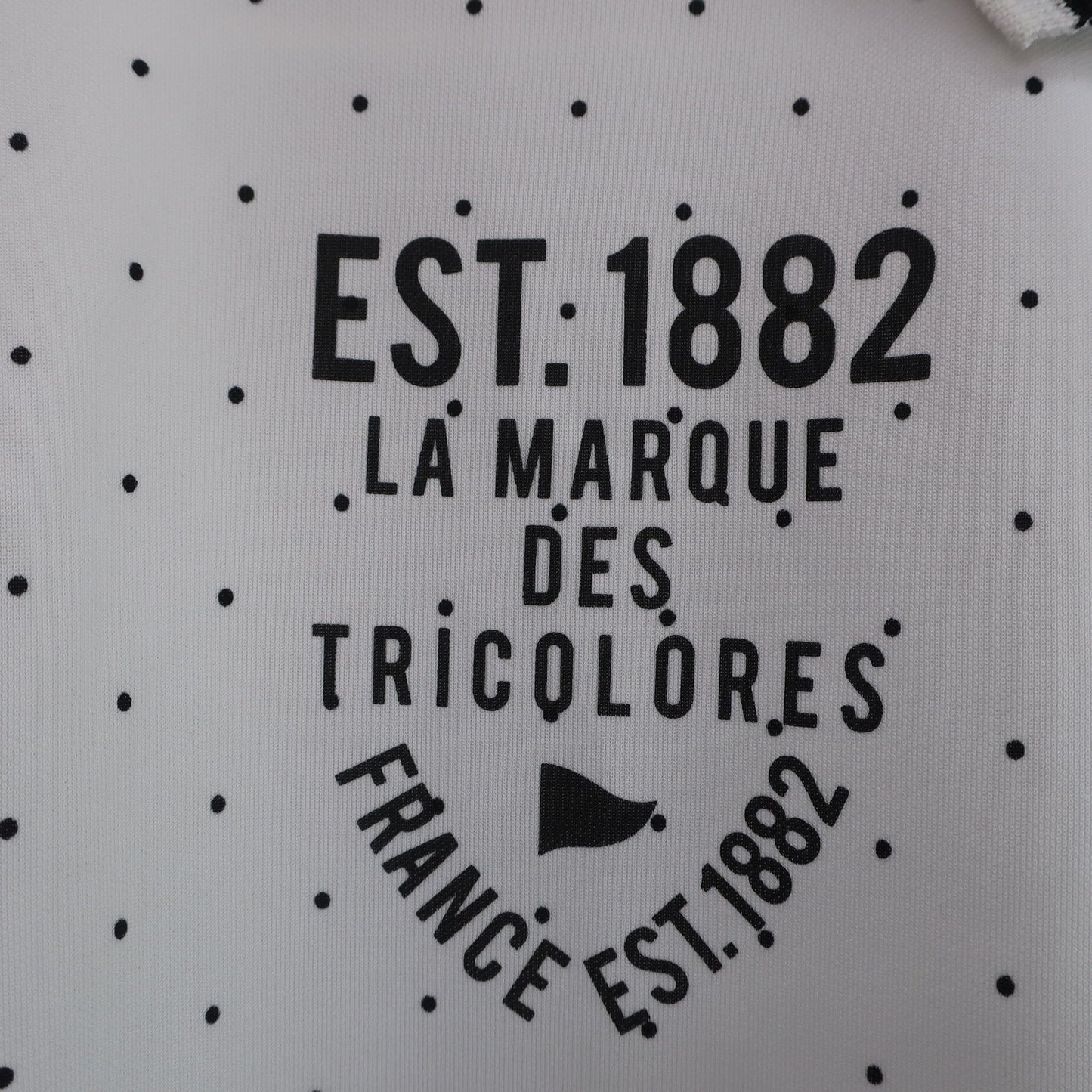 le coq sportif(ルコックスポルティフ) ポロシャツ 白黒ドット柄 メンズ LL A