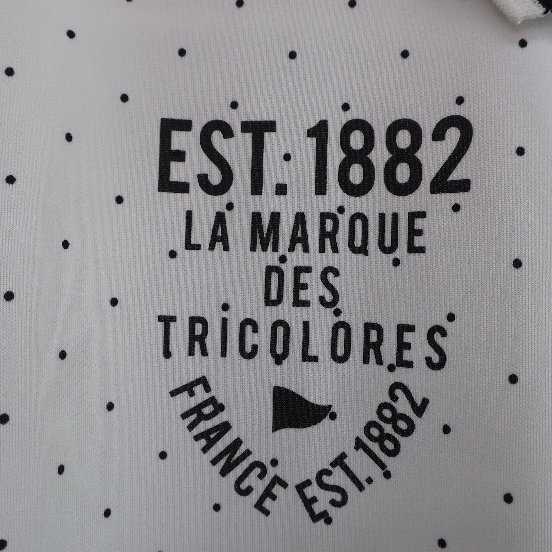 le coq sportif(ルコックスポルティフ) ポロシャツ 白黒ドット柄 メンズ LL A