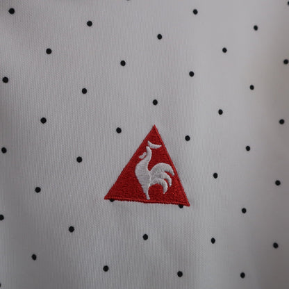 le coq sportif(ルコックスポルティフ) ポロシャツ 白黒ドット柄 メンズ LL A