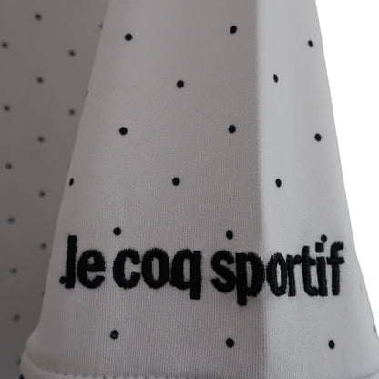 le coq sportif(ルコックスポルティフ) ポロシャツ 白黒ドット柄 メンズ LL A