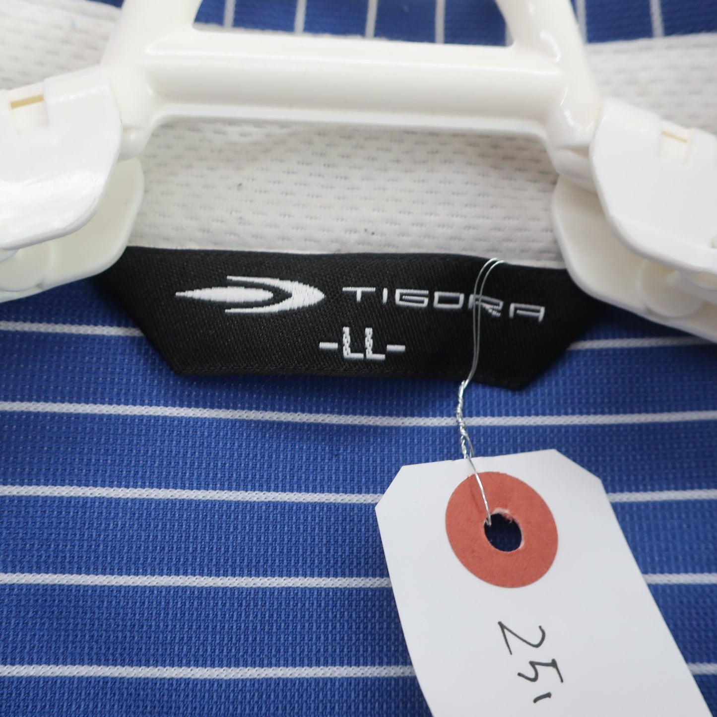 TIGORA(ティゴラ) ポロシャツ 青白 メンズ LL A
