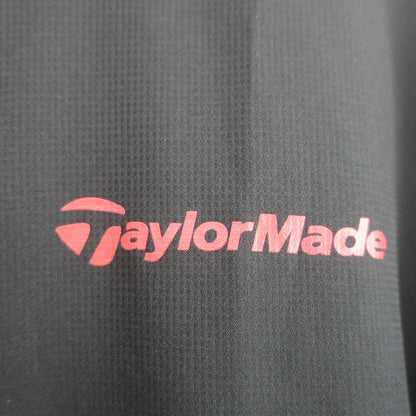 TaylorMade(テーラーメイド) 半袖ハーフジップシャツ 黒赤 メンズ L A