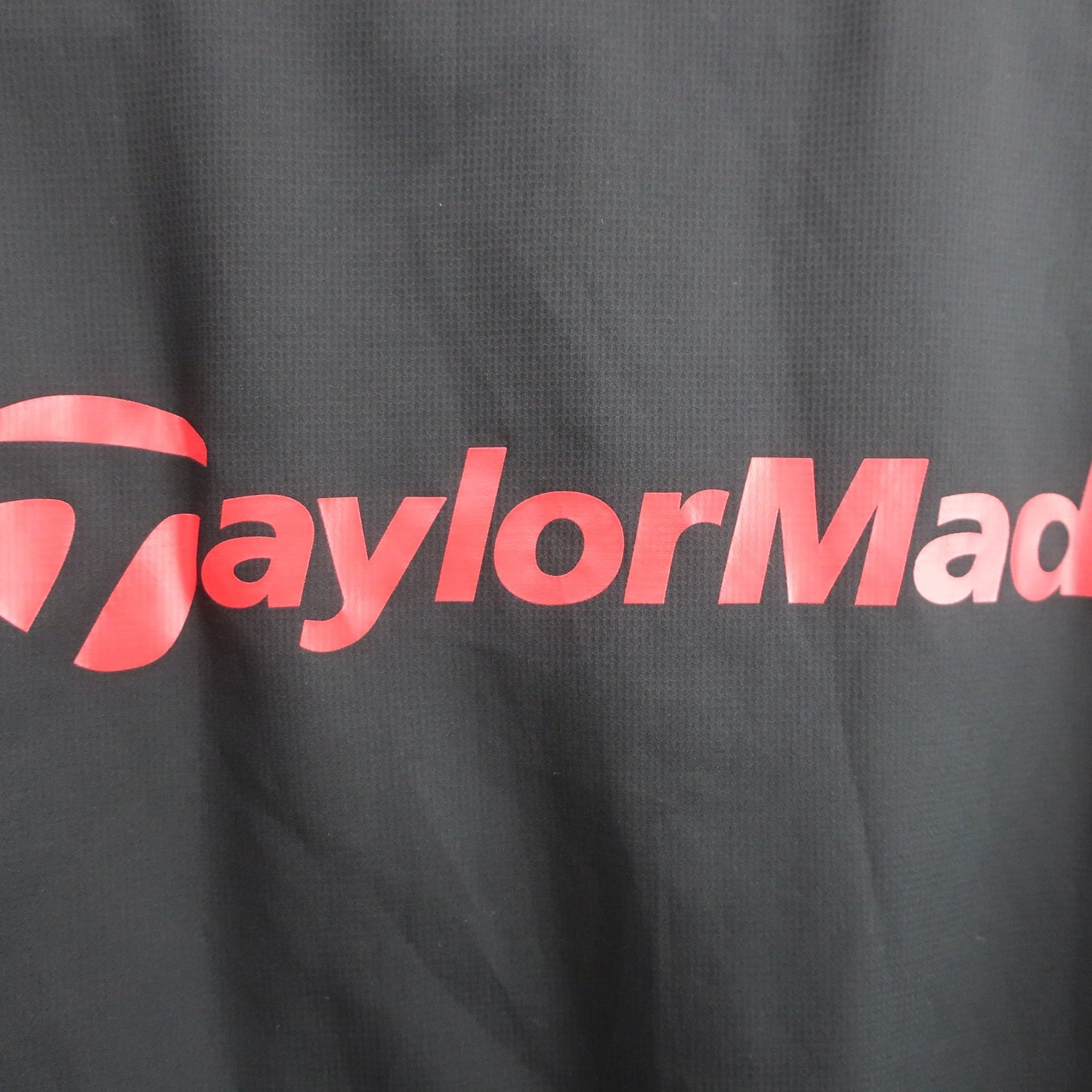 TaylorMade(テーラーメイド) 半袖ハーフジップシャツ 黒赤 メンズ L A